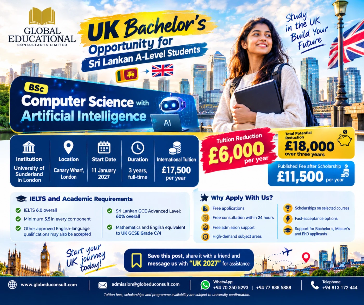 BSc Computer Science with AI in London
