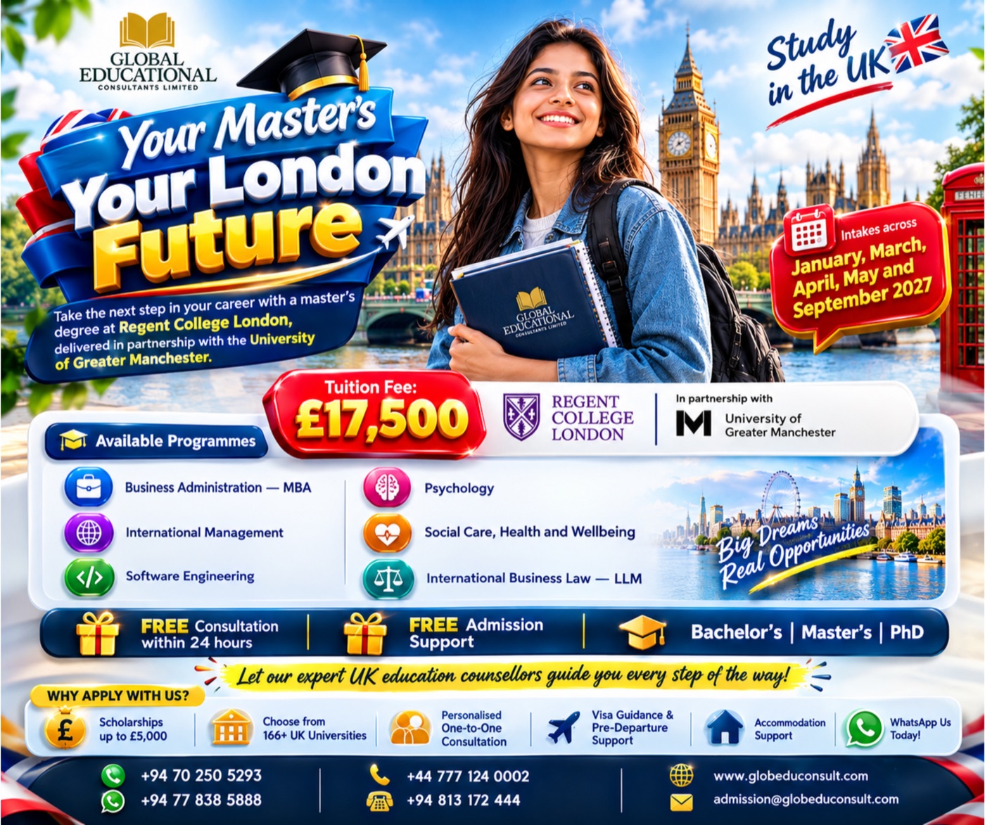 2027 Master’s Degrees in Greater London