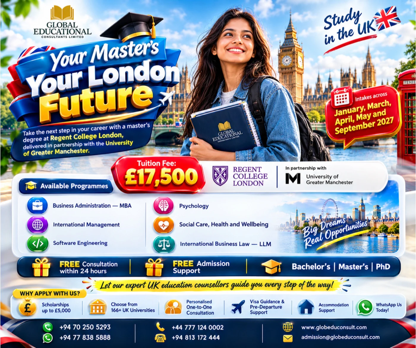 2027 Master’s Degrees in Greater London