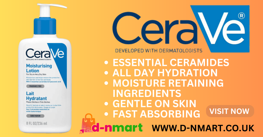 CeraVe Moisturising Lotion Daily Face & Body Moisturiser for Dry to Very Dry Skin