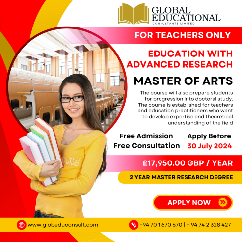 For Teachers Only | Master – Education with Advanced Research